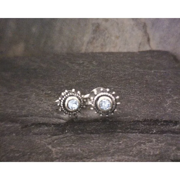 Sterling Blue Crystal Studs Vulcan's Forge LLC KANSAS CITY, MO