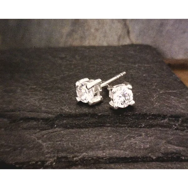 silver earrings with stones Vulcan's Forge LLC KANSAS CITY, MO