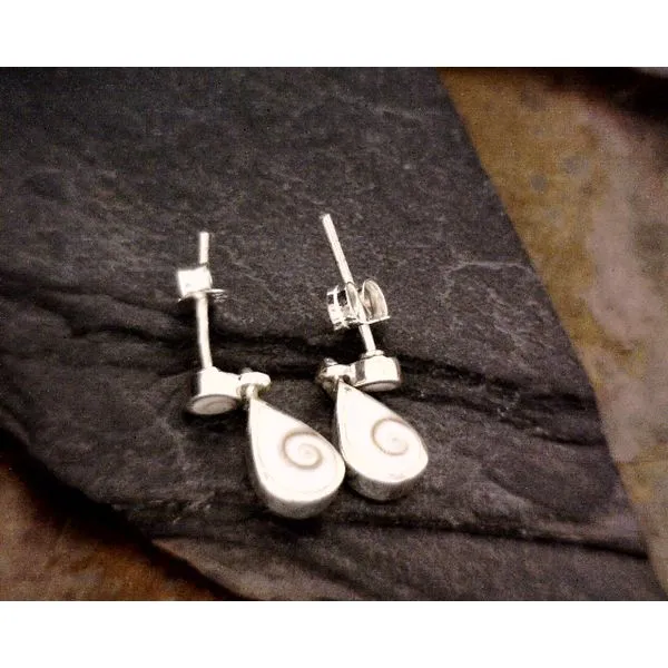 Sterling Double Eye of Shiva Post Drop Earrings Vulcan's Forge LLC KANSAS CITY, MO