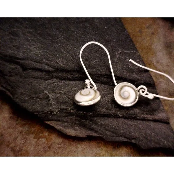 Tiny Round Eye of Shiva on French Wires Vulcan's Forge LLC KANSAS CITY, MO