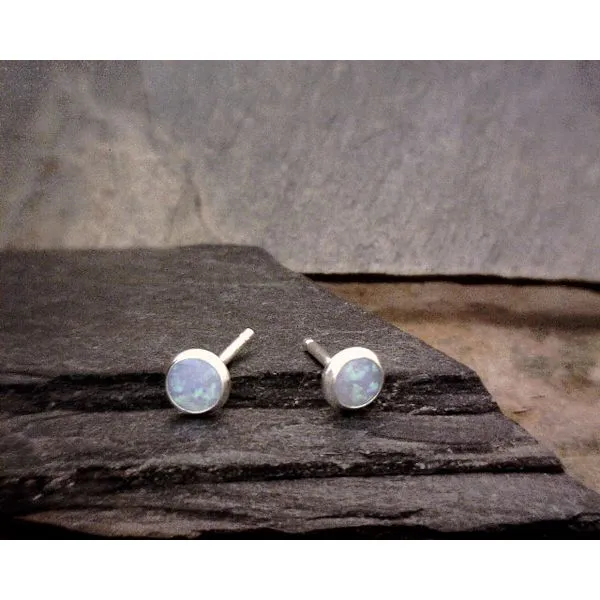 silver earrings with stones Vulcan's Forge LLC KANSAS CITY, MO