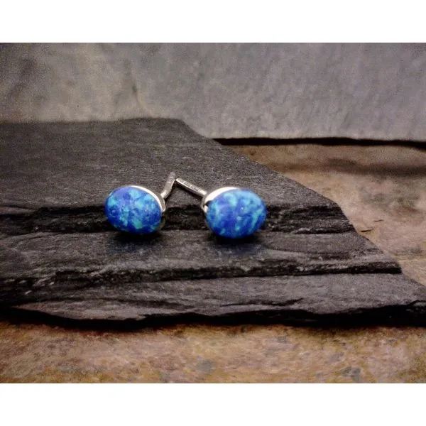 silver earrings with stones Vulcan's Forge LLC KANSAS CITY, MO