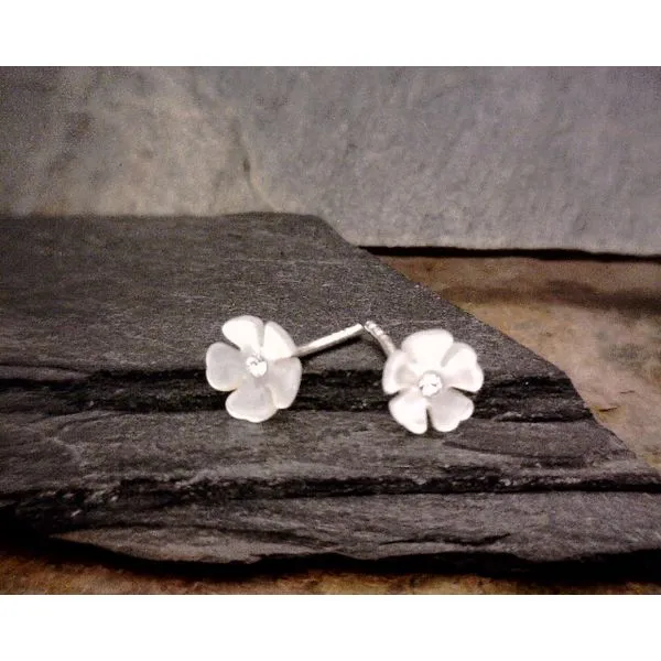 silver earrings with stones Vulcan's Forge LLC KANSAS CITY, MO