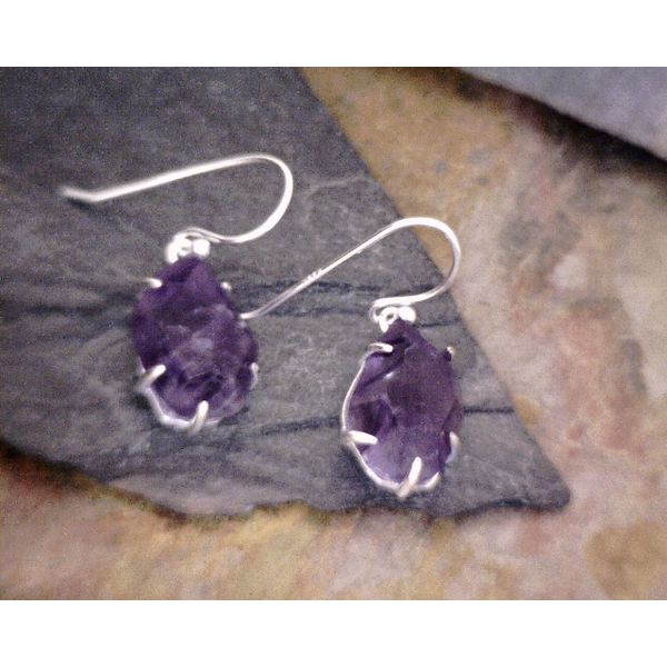 Sterling  Free Form Faceted Amethyst Drops Vulcan's Forge LLC Kansas City, MO