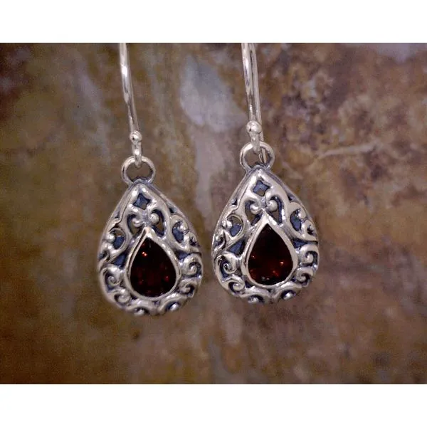 silver earrings with stones Vulcan's Forge LLC KANSAS CITY, MO