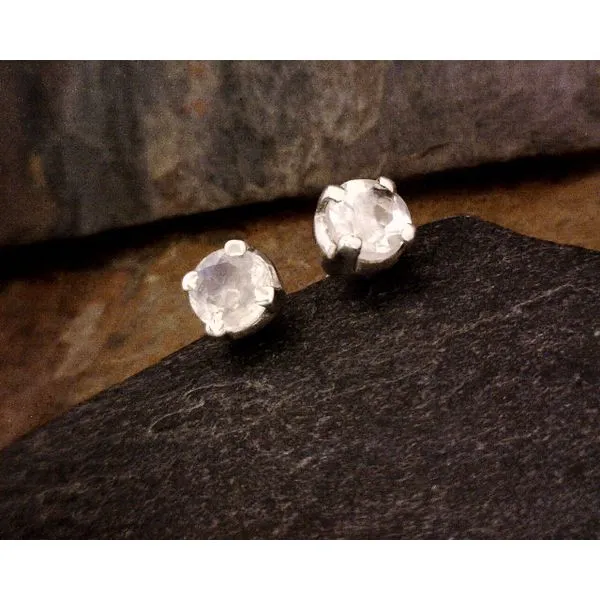 silver earrings with stones Vulcan's Forge LLC KANSAS CITY, MO