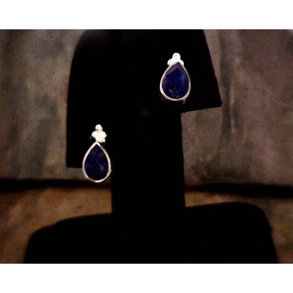silver earrings with stones Vulcan's Forge LLC KANSAS CITY, MO