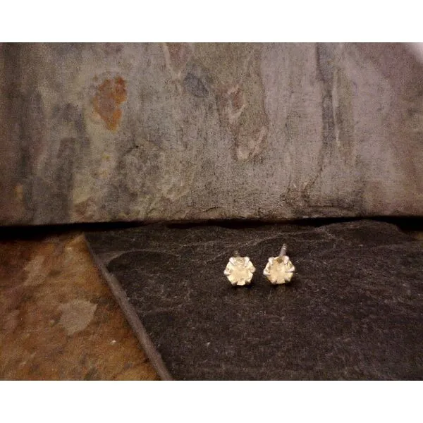 Sterling 4 mm Faceted Citrine Studs Vulcan's Forge LLC KANSAS CITY, MO