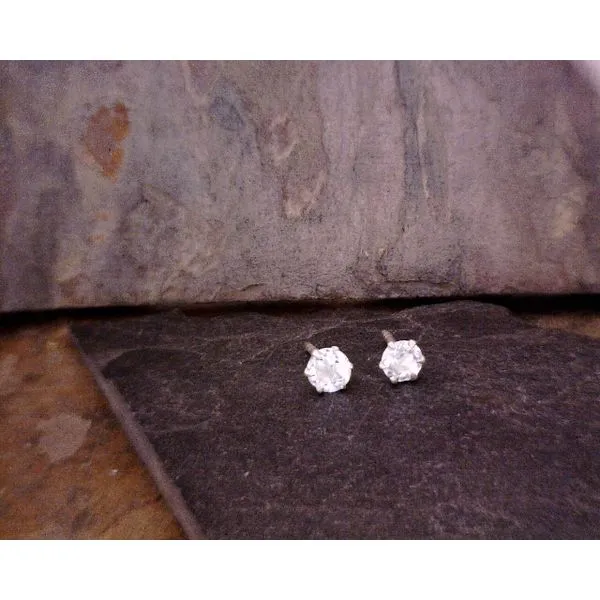 Sterling 4 mm Faceted Blue Topaz Studs Vulcan's Forge LLC KANSAS CITY, MO
