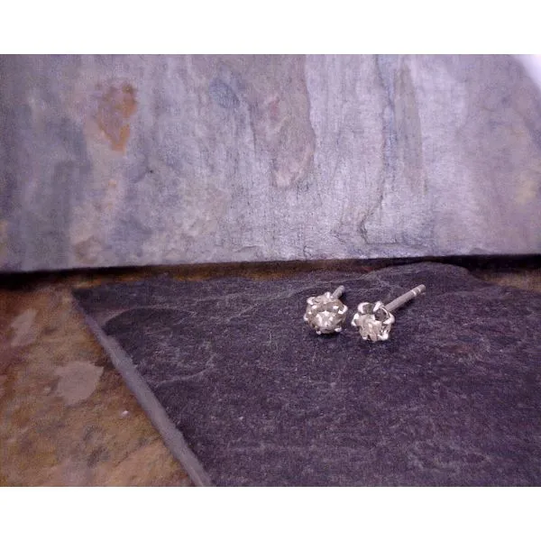 Sterling 4 mm Smokey Quartz Studs Vulcan's Forge LLC KANSAS CITY, MO