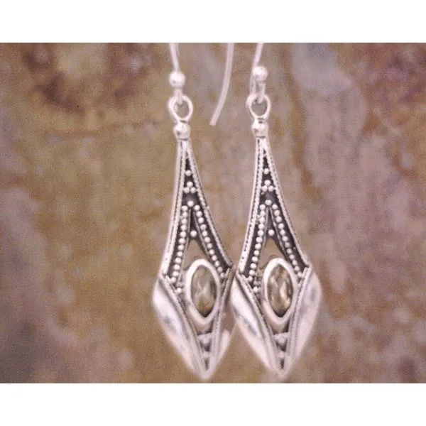 Sterling Deco Style Citrine Drops Vulcan's Forge LLC KANSAS CITY, MO