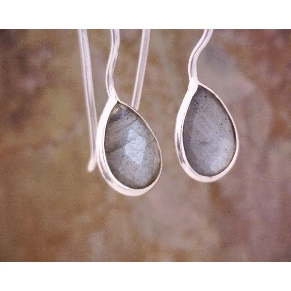 Sterling Faceted Pear Labradorite Drops Vulcan's Forge LLC Kansas City, MO