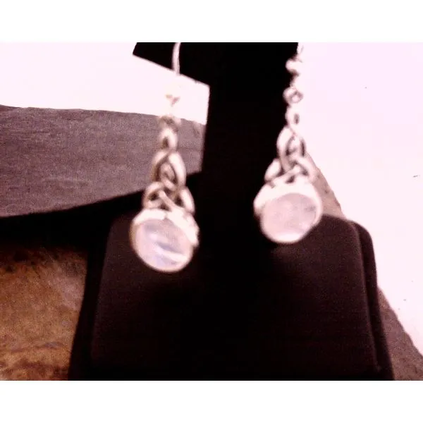 SS Moonstone with Celtic Knot Drop Earrings Vulcan's Forge LLC KANSAS CITY, MO