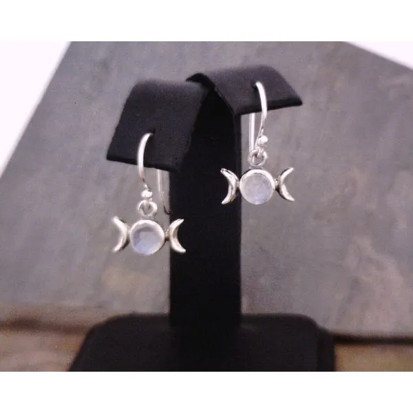 Silver Triple Goddess with Moonstone Drops Vulcan's Forge LLC Kansas City, MO