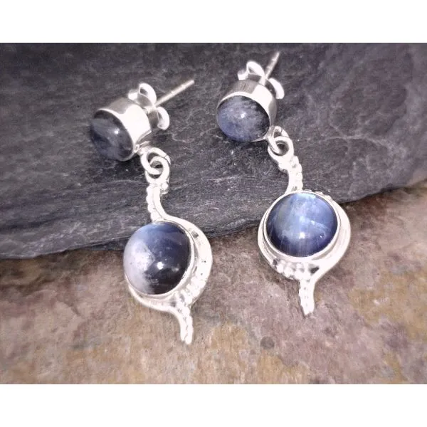 Sterling Apostophe Moonstone Post Dangle Vulcan's Forge LLC KANSAS CITY, MO