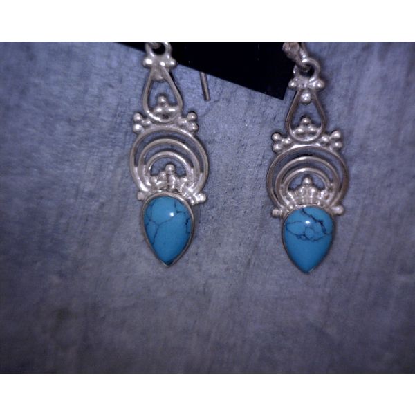 Sterling Silver Turquoise Earrings Vulcan's Forge LLC Kansas City, MO