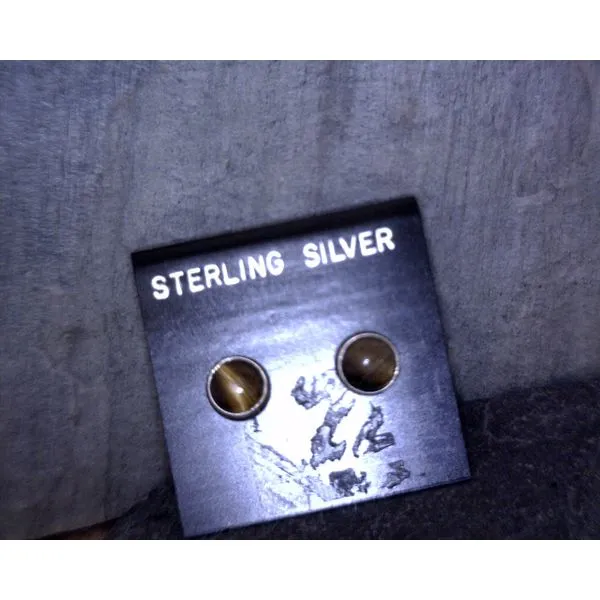 Sterling Silver Tiger Eye Earrings Vulcan's Forge LLC KANSAS CITY, MO
