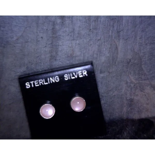 Sterling Silver Pink Shell Earrings Vulcan's Forge LLC KANSAS CITY, MO