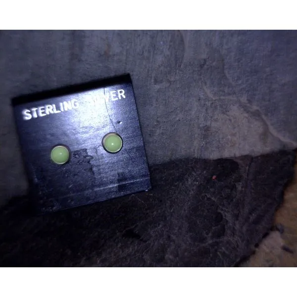 Sterling Silver Green Turquoise Earrings Vulcan's Forge LLC KANSAS CITY, MO