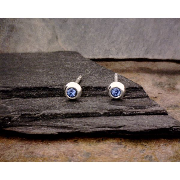 Sterling Silver Blue Studs Vulcan's Forge LLC Kansas City, MO