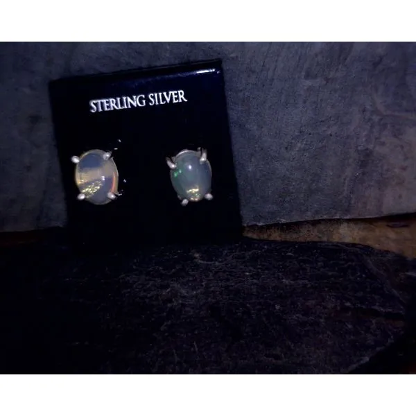 Sterling Silver Opal Studs Vulcan's Forge LLC KANSAS CITY, MO