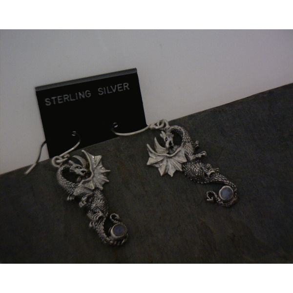 Sterling Silver Dragon Earrings Vulcan's Forge LLC Kansas City, MO