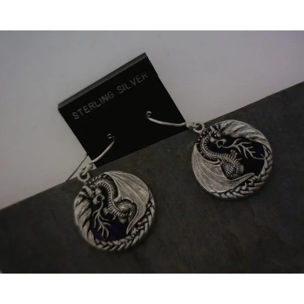 Sterling Silver Dragon Earrings Vulcan's Forge LLC KANSAS CITY, MO