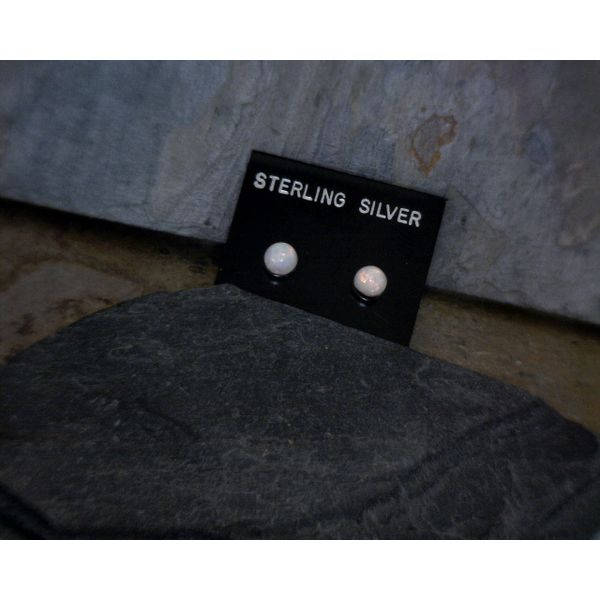 Sterling Silver Opal Stud Vulcan's Forge LLC Kansas City, MO