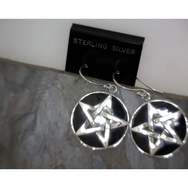 Sterling Silver Pentacle Earrings Vulcan's Forge LLC KANSAS CITY, MO