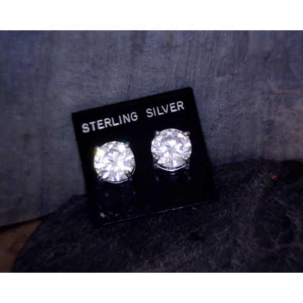 Sterling Silver CZ Earrings Vulcan's Forge LLC Kansas City, MO