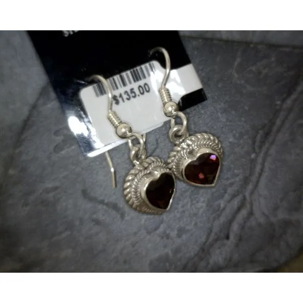 Sterling Silver Garnet Earrings Vulcan's Forge LLC KANSAS CITY, MO