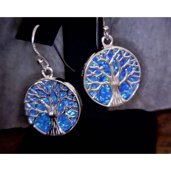 silver earrings with stones Vulcan's Forge LLC KANSAS CITY, MO