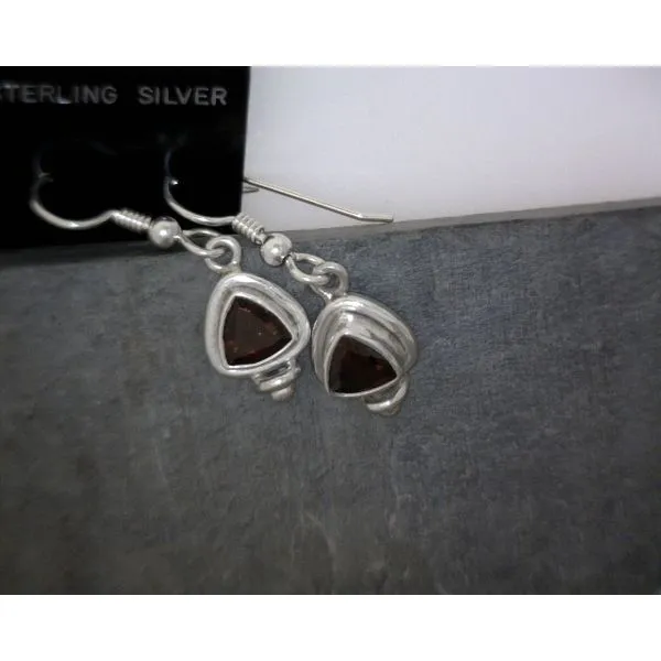 Sterling Silver Garnet Earrings Vulcan's Forge LLC KANSAS CITY, MO