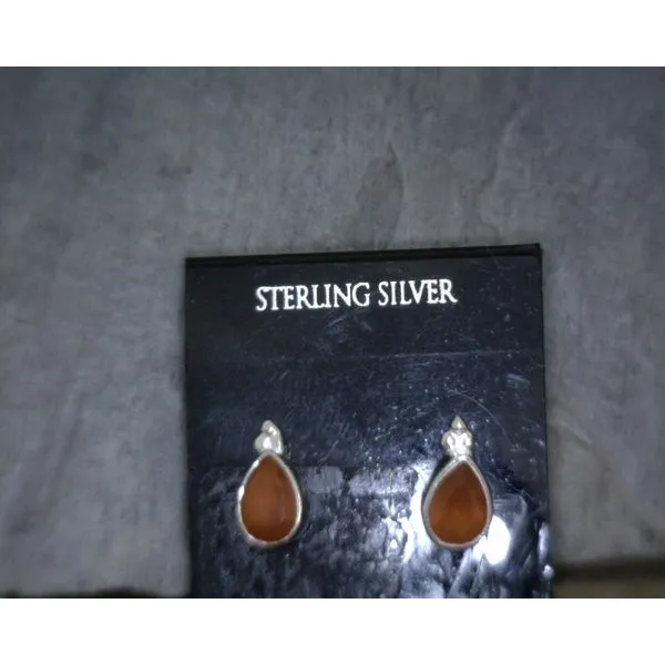 Sterling Silver Carnelian earrings Vulcan's Forge LLC KANSAS CITY, MO