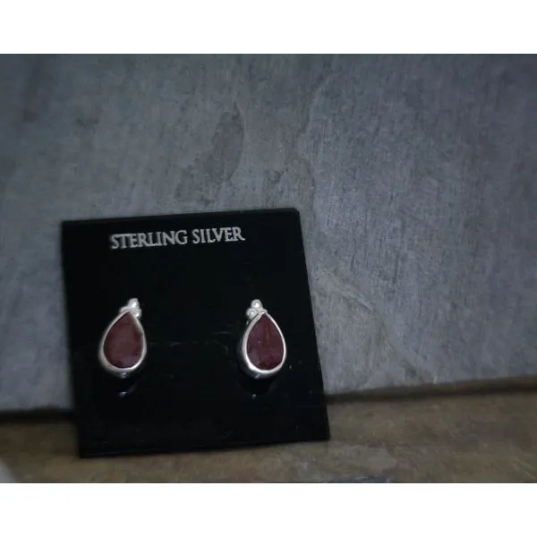 Sterling Silver Ruby earrings Vulcan's Forge LLC KANSAS CITY, MO
