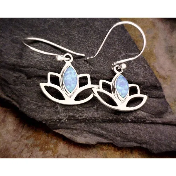 Sterling Silver Lotus Earrings Vulcan's Forge LLC KANSAS CITY, MO