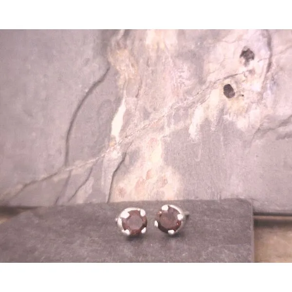Sterling 5mm Garnet Studs Vulcan's Forge LLC KANSAS CITY, MO