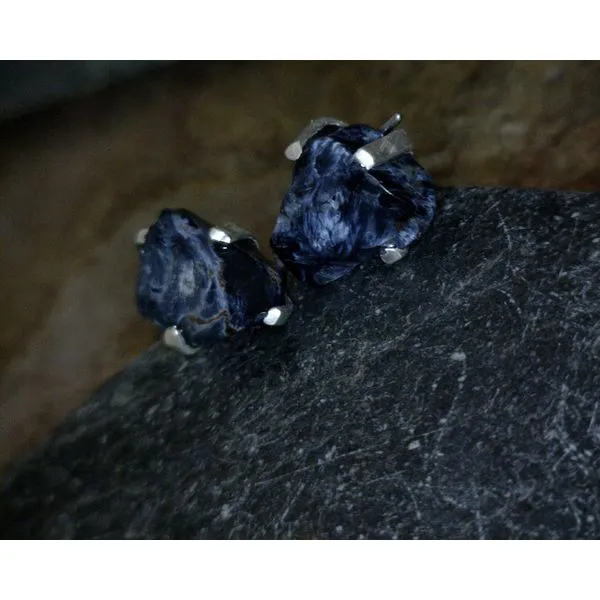 Sterling Raw Pietersite Studs Vulcan's Forge LLC Kansas City, MO