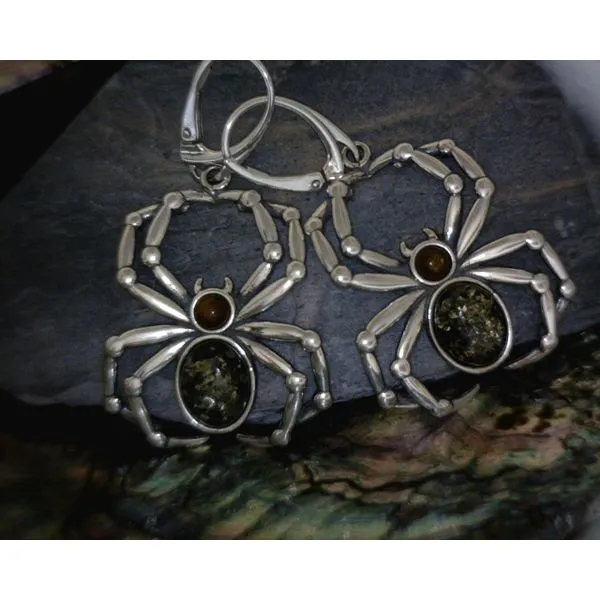 silver earrings with stones Vulcan's Forge LLC KANSAS CITY, MO