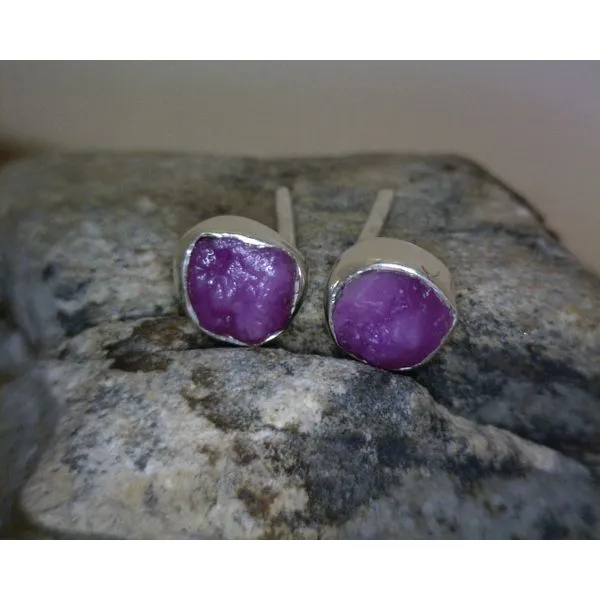 silver earrings with stones Vulcan's Forge LLC Kansas City, MO