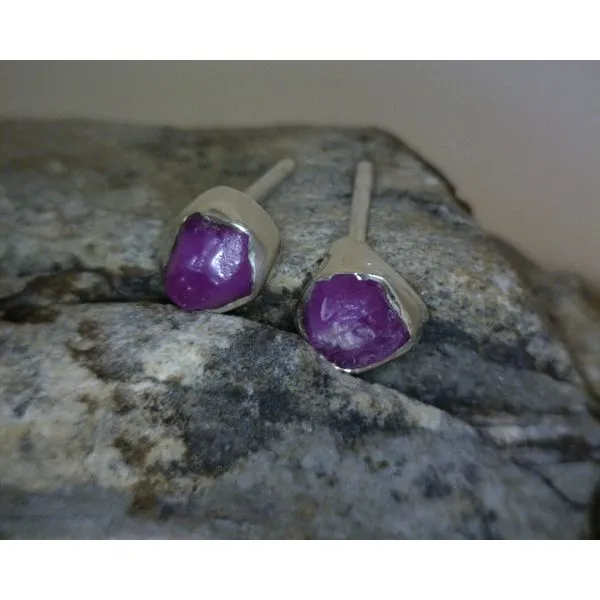 silver earrings with stones Vulcan's Forge LLC Kansas City, MO