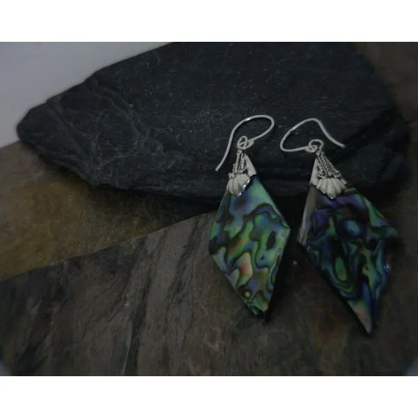 STERLING ABALONE DROP EARRINGS Vulcan's Forge LLC Kansas City, MO
