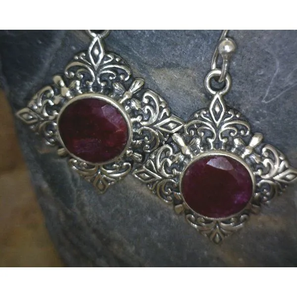 silver earrings with stones Vulcan's Forge LLC Kansas City, MO