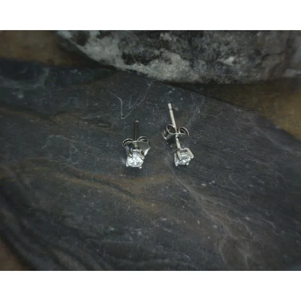 SS CZ Small Stud Earrings Vulcan's Forge LLC Kansas City, MO