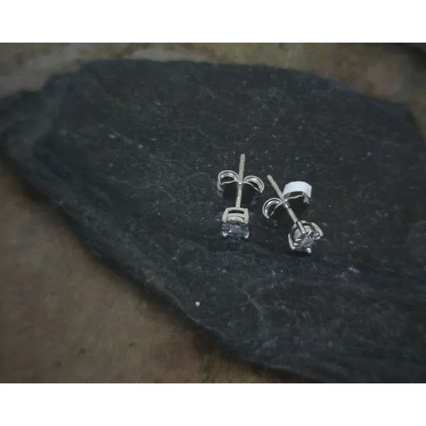 Sterling 0.11ctw Diamond Stud Earrings Vulcan's Forge LLC Kansas City, MO