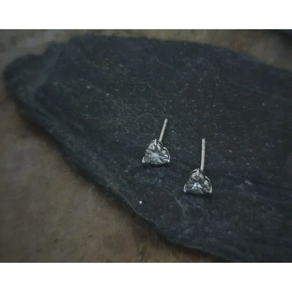 Sterling 0.11ctw Diamond Stud Earrings Vulcan's Forge LLC Kansas City, MO
