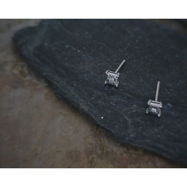 Sterling 0.11ctw Diamond Stud Earrings Vulcan's Forge LLC Kansas City, MO
