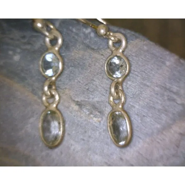 SS Drop Round & Oval Aquamarine Earrings Vulcan's Forge LLC Kansas City, MO
