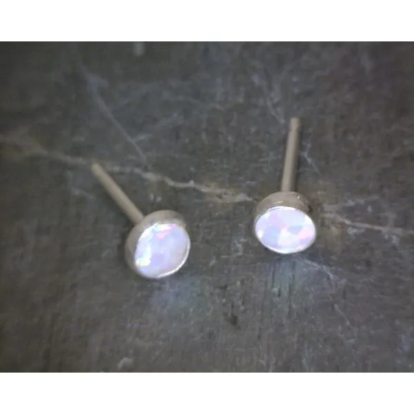 SS Opal Studs 4mm Vulcan's Forge LLC Kansas City, MO