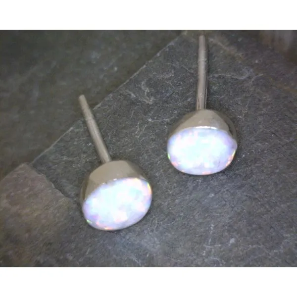 SS Cab Oval Opal Studs Vulcan's Forge LLC KANSAS CITY, MO